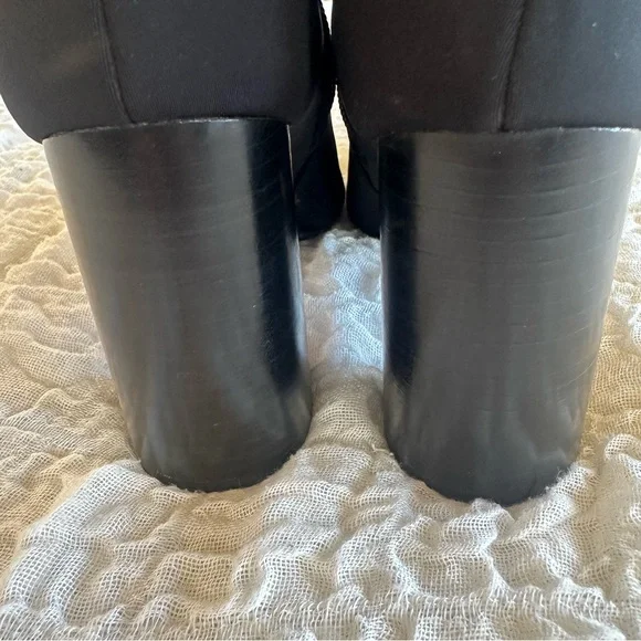 Jeffrey Campbell Siren Bootie Black Neoprene Pointed Toe Heel Booties 7 - Picture 9 of 13